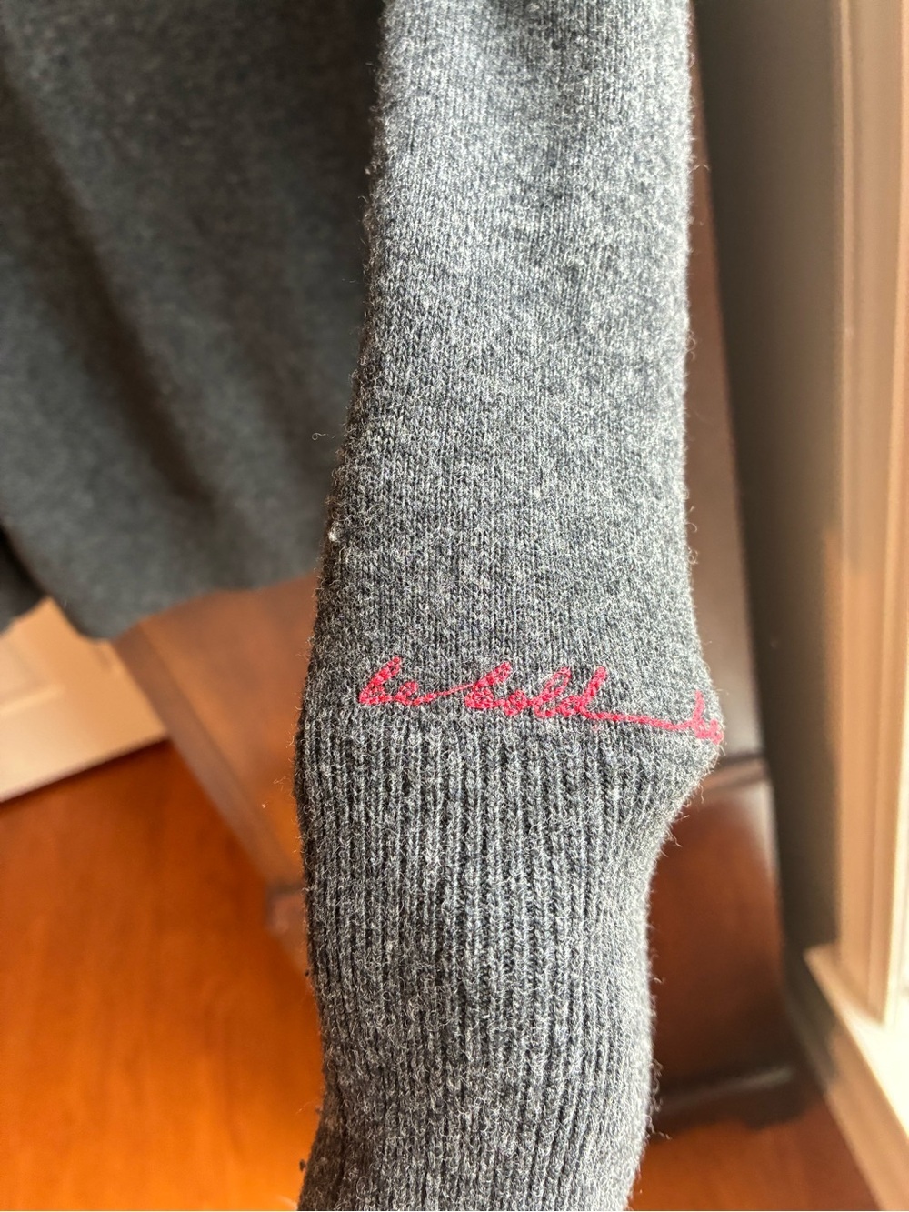 Banana Republic Italian Merino Blend Merino Wool Crewneck Sweater Gray Small - Picture 4 of 7